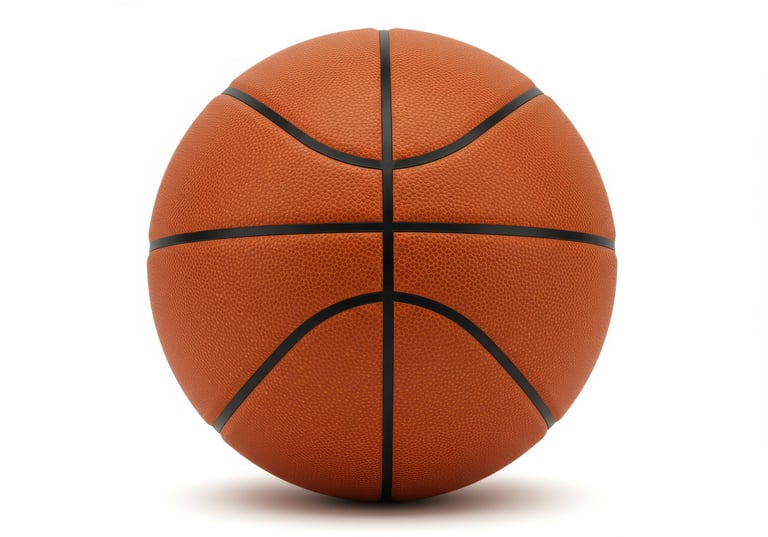 Realistic texture orange basketball