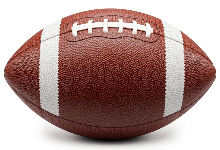 Premium leather football isolated on white