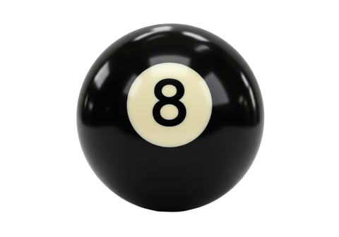 Custom printed eight ball