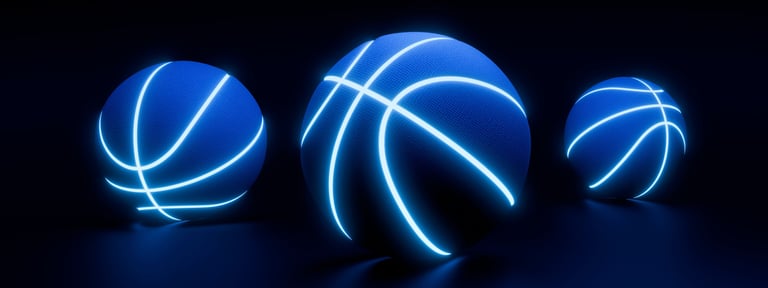 Custom printed iridescent basketball in gift box
